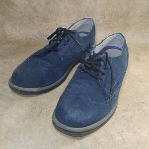 Sonoma Navy Blue Suede Leather Wingtip Oxfords